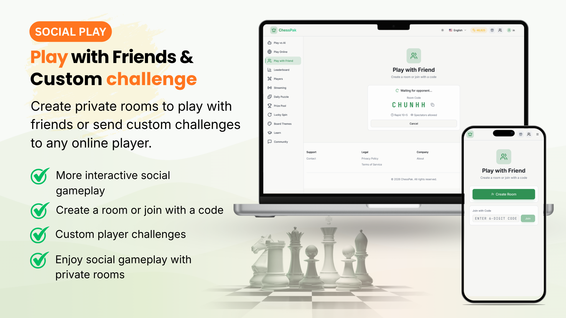 Play with Friends and Custom Challenges