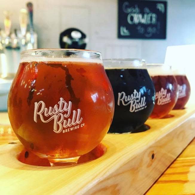 Rusty Bull Brewing is a lively scene with events and an Axe Throwing Venue next door!