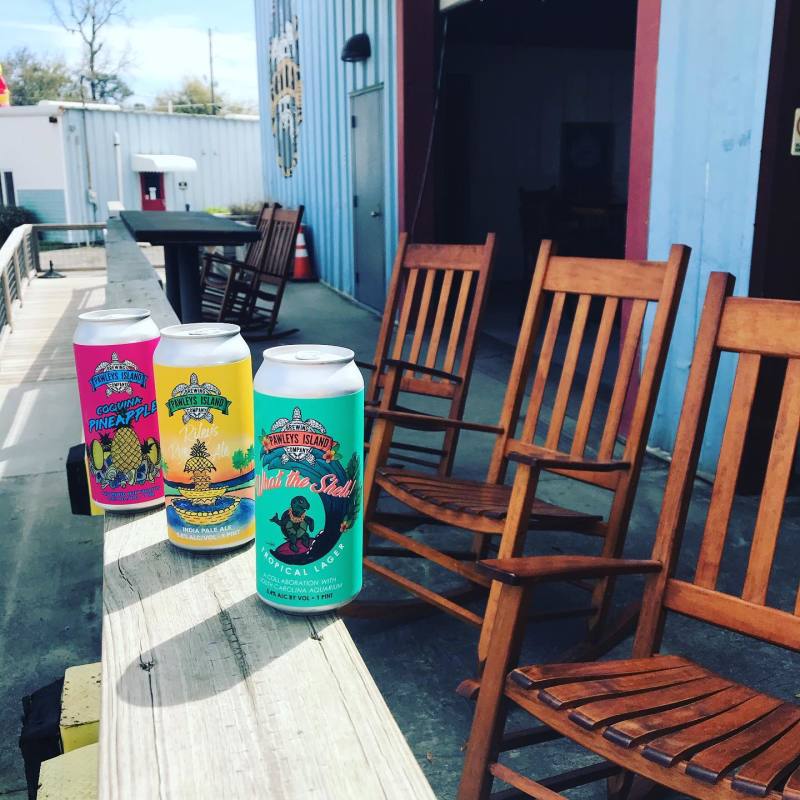 One of the most mellow and laid-back breweries in Charleston is Pawleys Island Brewing; rocking chairs included.