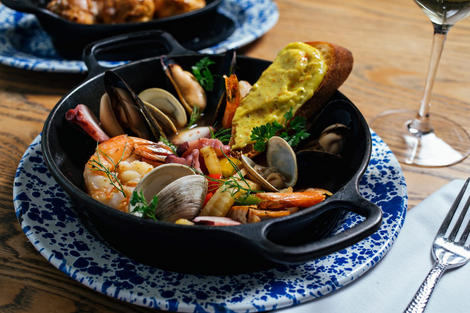 The best places to eat in Charleston include NICO's near Shem Creek.