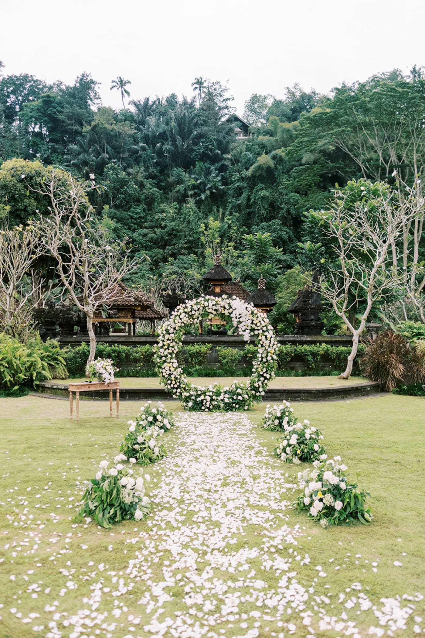 Mandapa Ritz-Carlton Reserve Ubud Bali luxury jungle river wedding venue — Panigrahana
