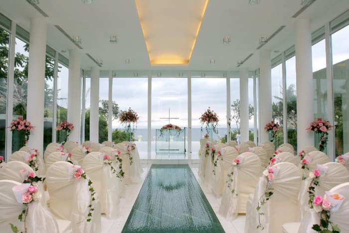 Astina chapel cliffside wedding ceremony at AYANA Resort Bali Jimbaran — Panigrahana