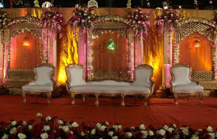 Eagleton Golf Resort Bangalore wedding dinner reception with 1000-guest capacity on grand lawn — Panigrahana