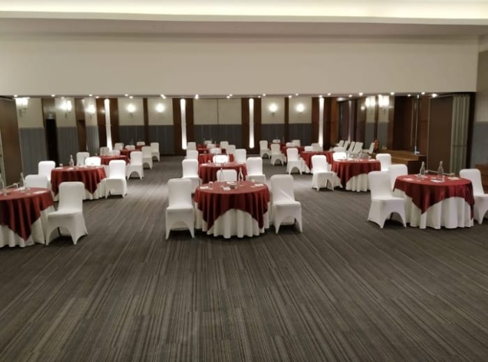 Angsana Oasis Spa Resort Yelahanka Bangalore outdoor wedding ceremony on resort lawns — Panigrahana