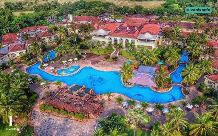 The Zuri White Sands Goa Resort beachfront wedding ceremony setup by the Arabian Sea — Panigrahana
