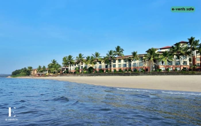Goa Marriott Resort Spa Panaji beachfront wedding venue overlooking Mandovi River — Panigrahana