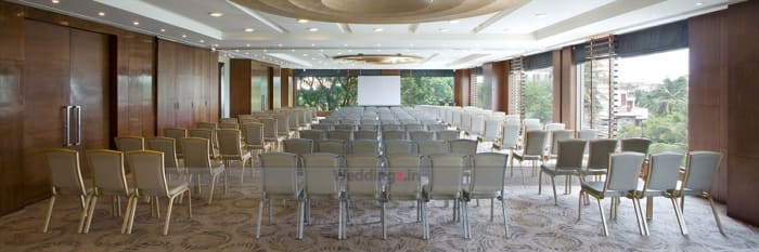 Hyatt Centric Bangalore poolside wedding reception with 125-guest capacity — Panigrahana