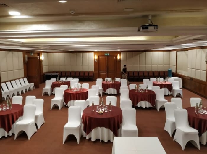 Angsana Oasis Spa Resort Bangalore wedding reception with tropical garden backdrop — Panigrahana