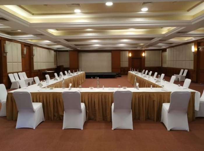 Angsana Oasis Spa Yelahanka Bangalore poolside wedding event with luxury spa resort backdrop — Panigrahana