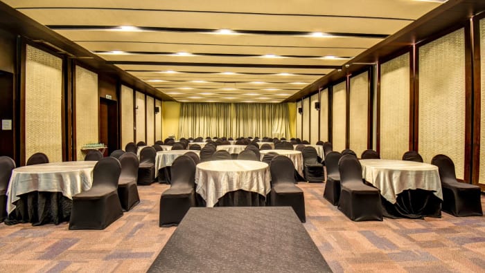 The Corinthians Resort Bangalore sangeet evening decor on expansive resort lawn — Panigrahana