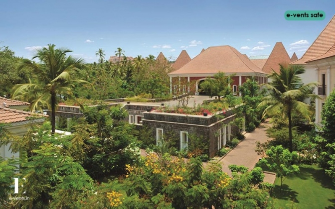Beach wedding ceremony setup at a luxury Goa resort