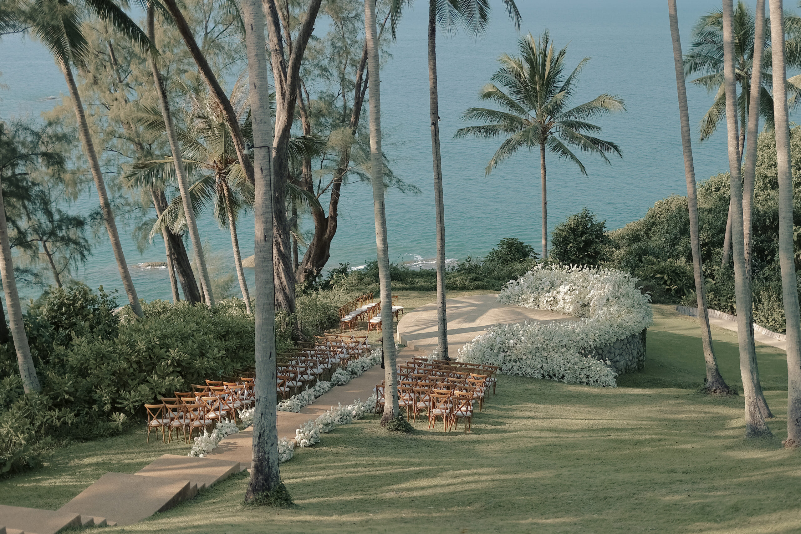 Amanpuri Phuket destination wedding reception with Thai tropical garden setting — Panigrahana