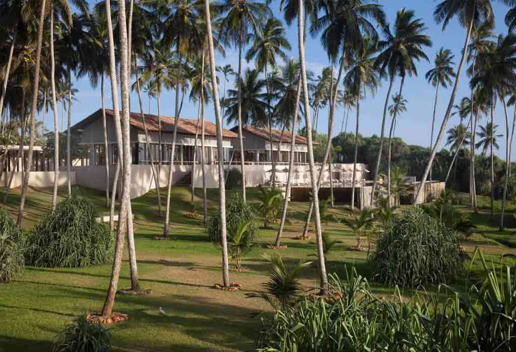 Amanwella Sri Lanka coconut grove garden tropical wedding ceremony setting — Panigrahana
