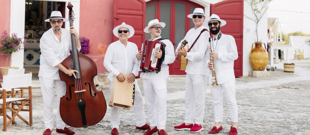 Elegant wedding reception with floral stage decor