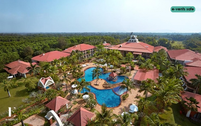 Beach wedding ceremony setup at a luxury Goa resort