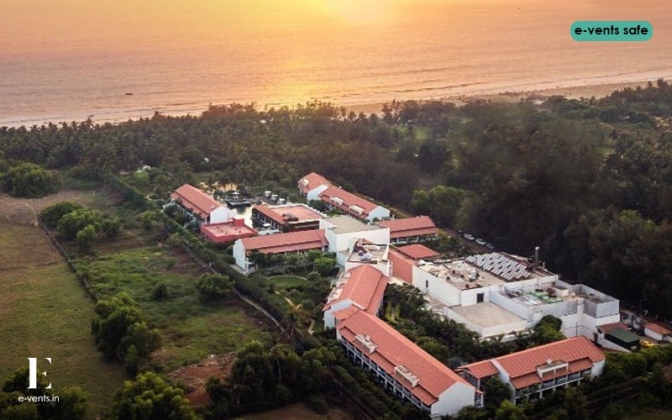Beach wedding ceremony setup at a luxury Goa resort