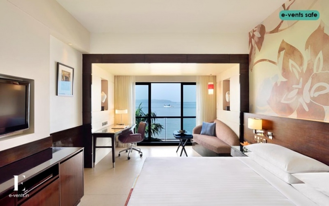 Beach wedding ceremony setup at a luxury Goa resort