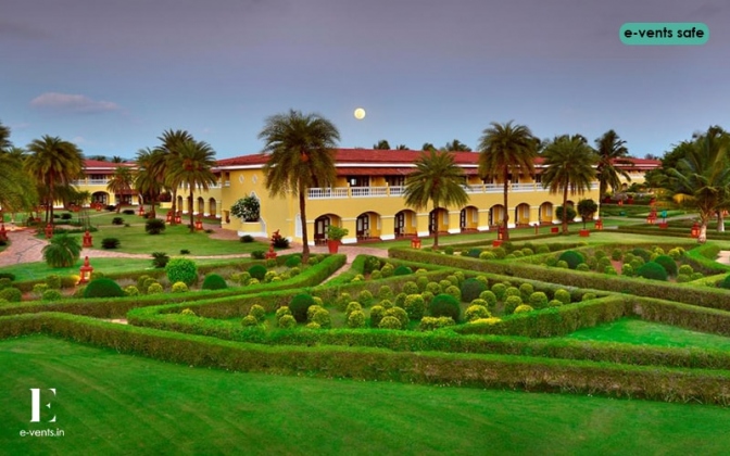 Beach wedding ceremony setup at a luxury Goa resort
