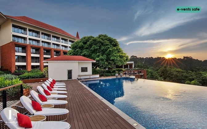 Beach wedding ceremony setup at a luxury Goa resort