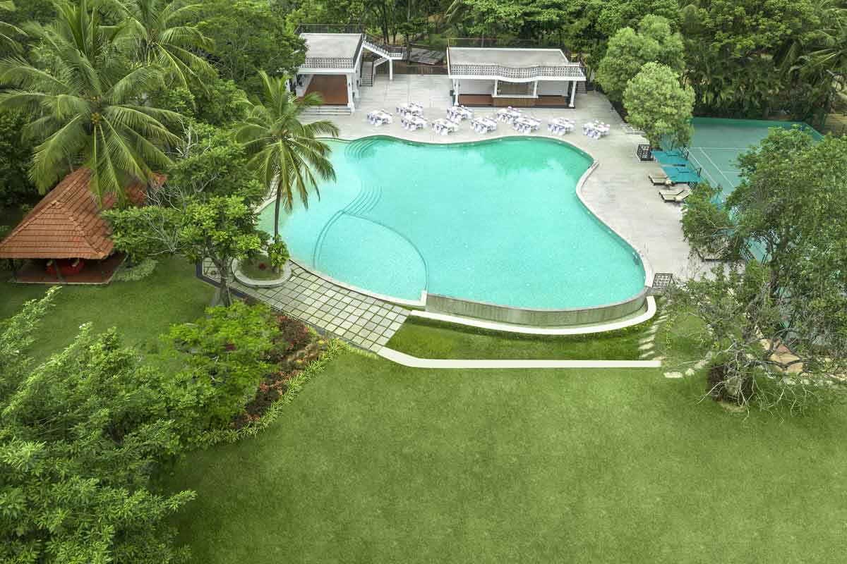 Beautiful wedding mandap with traditional floral arrangements