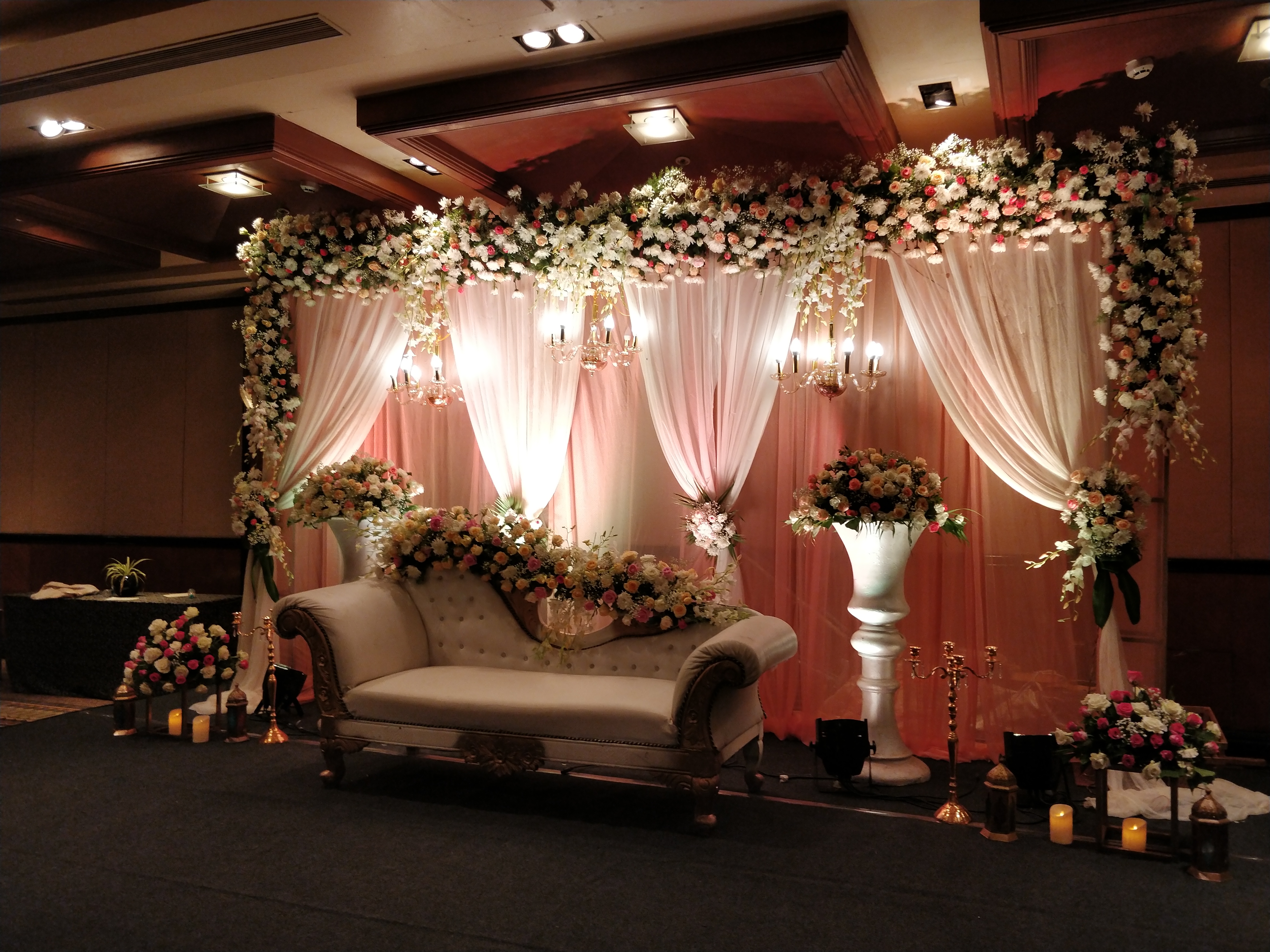 Vivanta Bengaluru Residency Road cocktail evening event space decorated for sangeet — Panigrahana