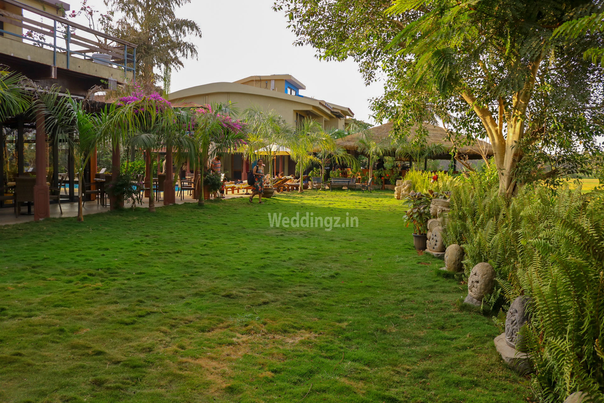 Betalbatim Beach Estate Goa tropical wedding ceremony on beach lawn — Panigrahana