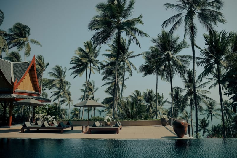 Amanpuri Phuket private terrace dinner overlooking bay