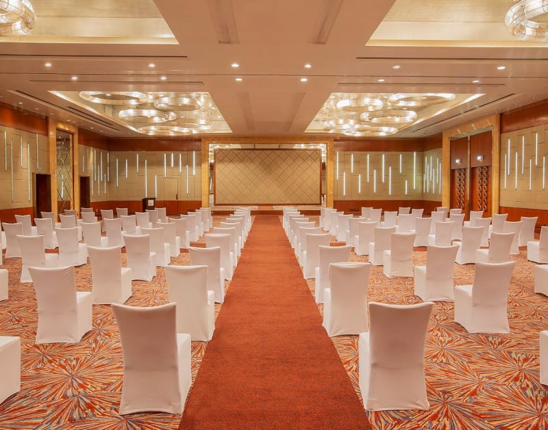 Sheraton Grand Bangalore grand ballroom cluster reception