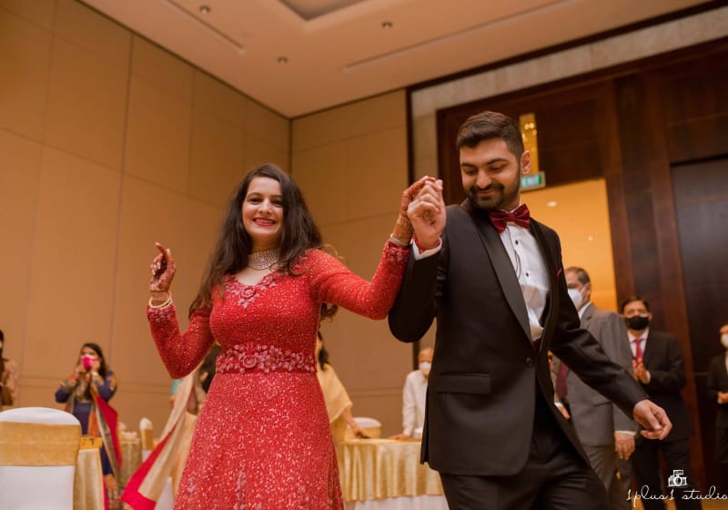 Conrad Bengaluru grand reception hall chandeliers