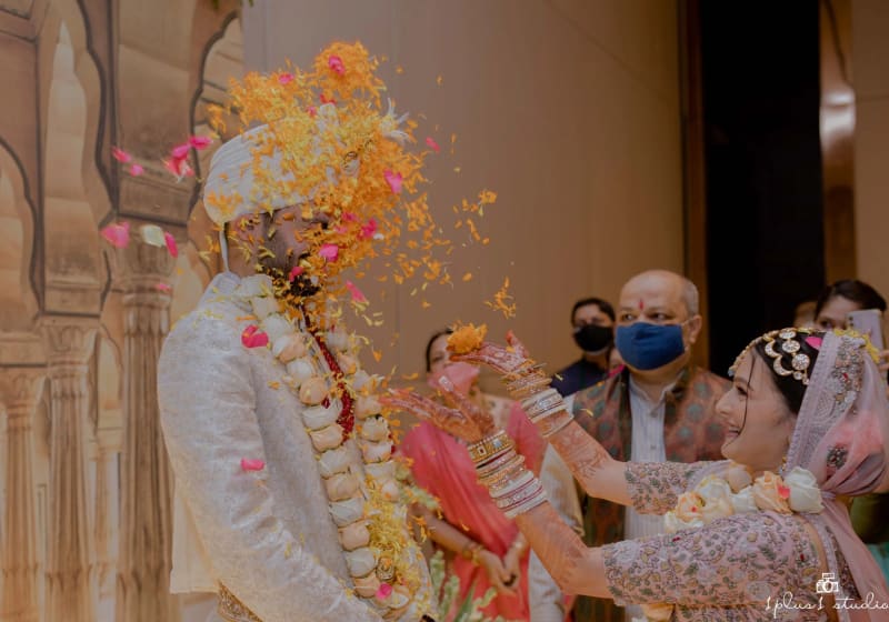 Conrad Bengaluru outdoor mandap ceremony white flowers
