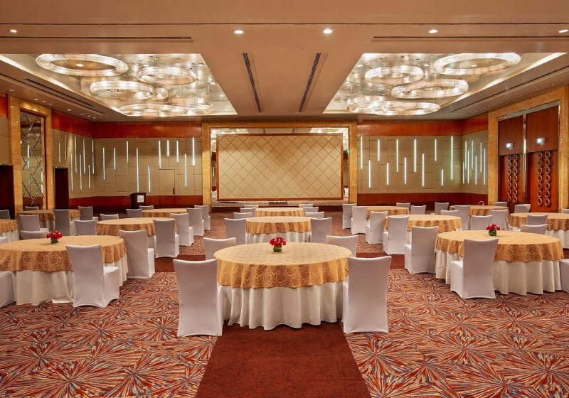 Sheraton Grand Bangalore ballroom cocktail reception