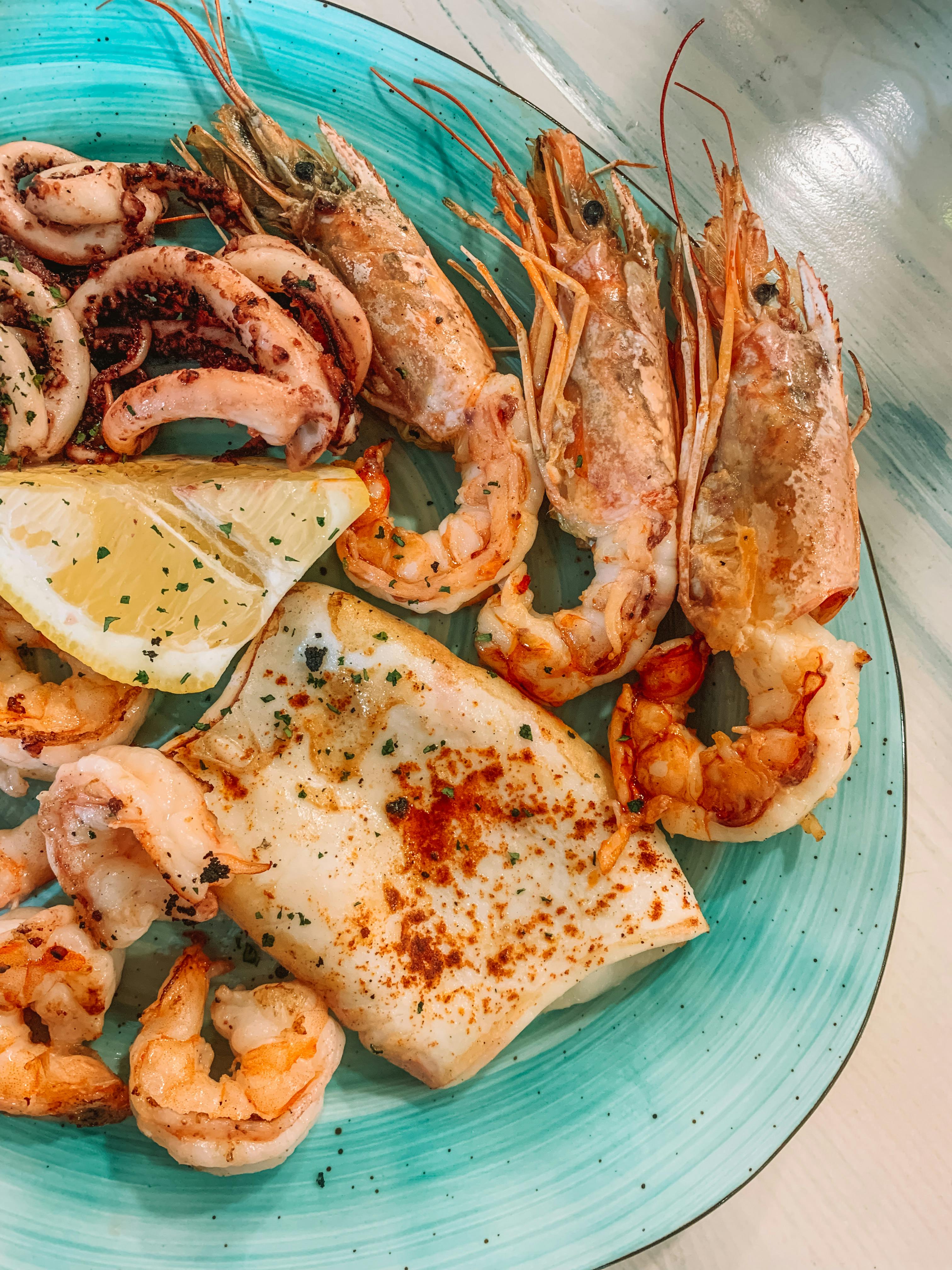 Gamberoni alla brace — La Barca Catania