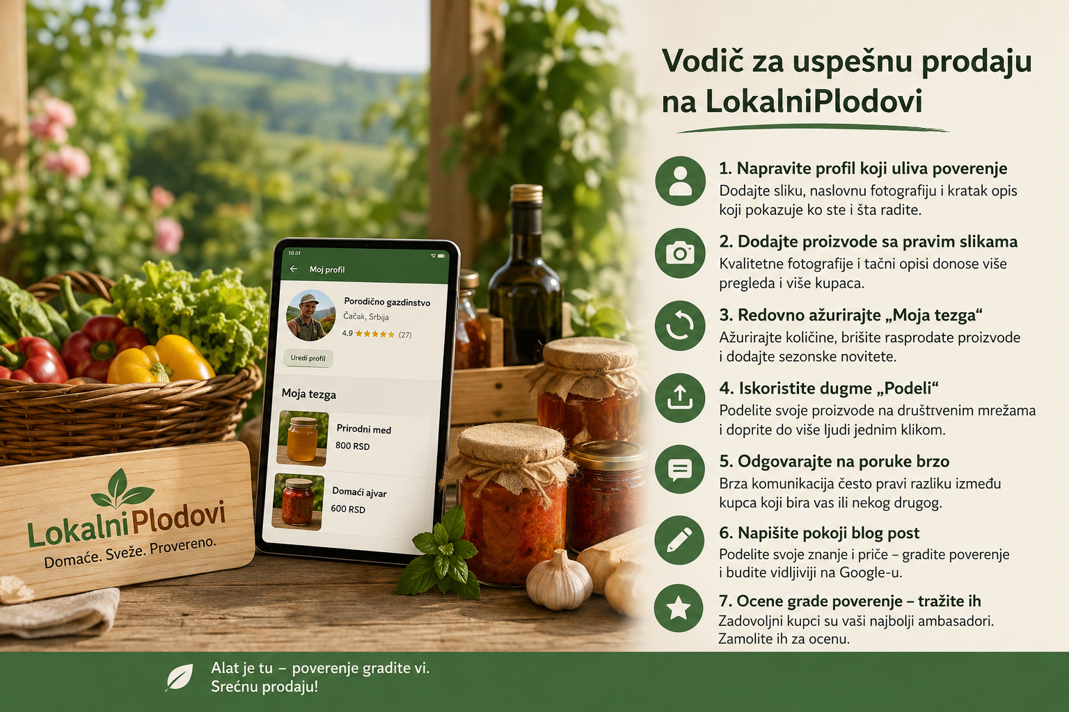 Kako da iskoristite LokalniPlodovi platformu do maksimuma vodič za prodavce