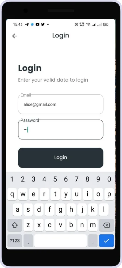 Login Screen