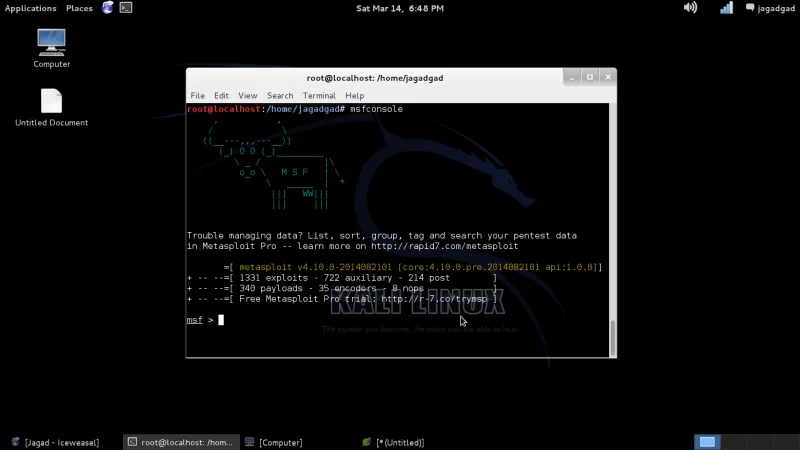 Running Metasploit