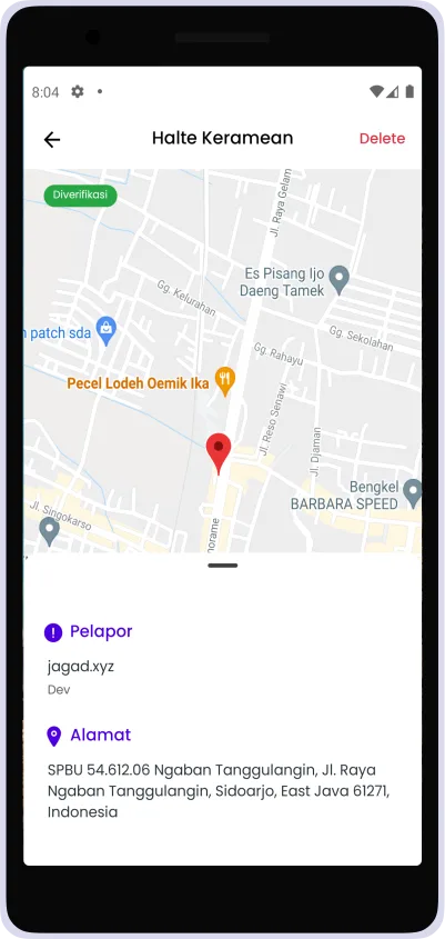 Detail Report Screen