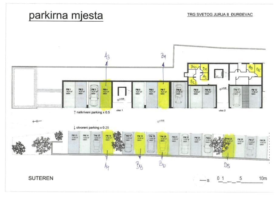 ĐURĐEVAC, Trg Sv. Jurja, NOVOGRADNJA, 40 m2-80 m2, već od 2.400 eur/m2 (prodaja) — fotografija 3