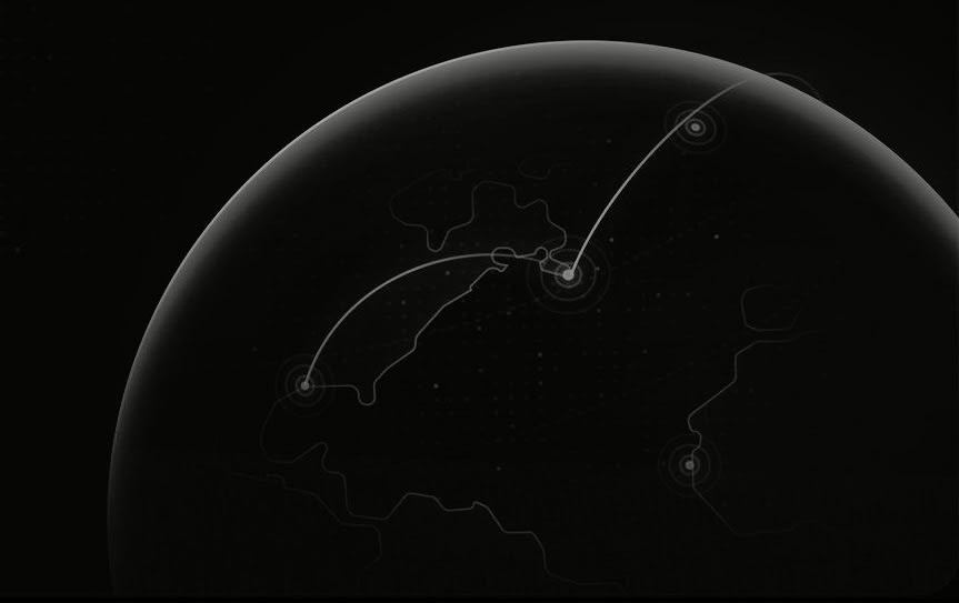 Stylized globe graphic