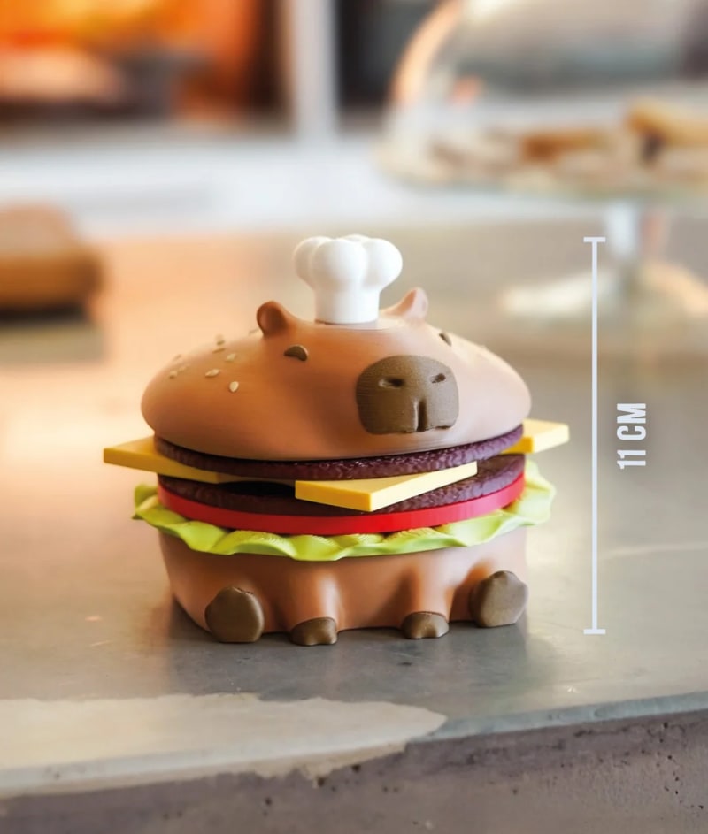 Sous Tasse Capy-Burger — Impression 3D Tunisie