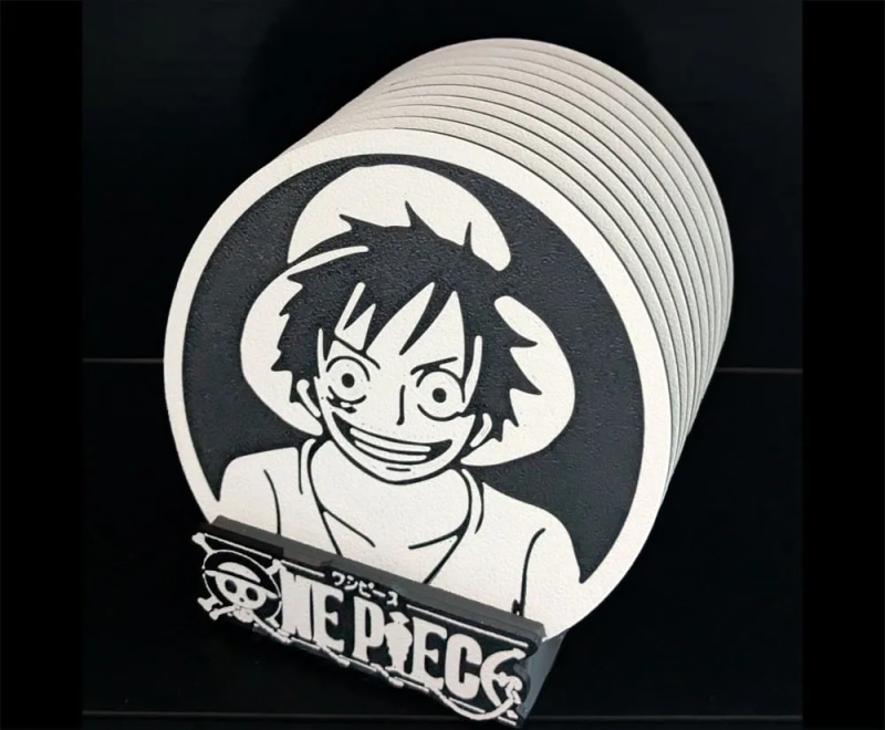 Sous Tasse One Piece — Impression 3D Tunisie