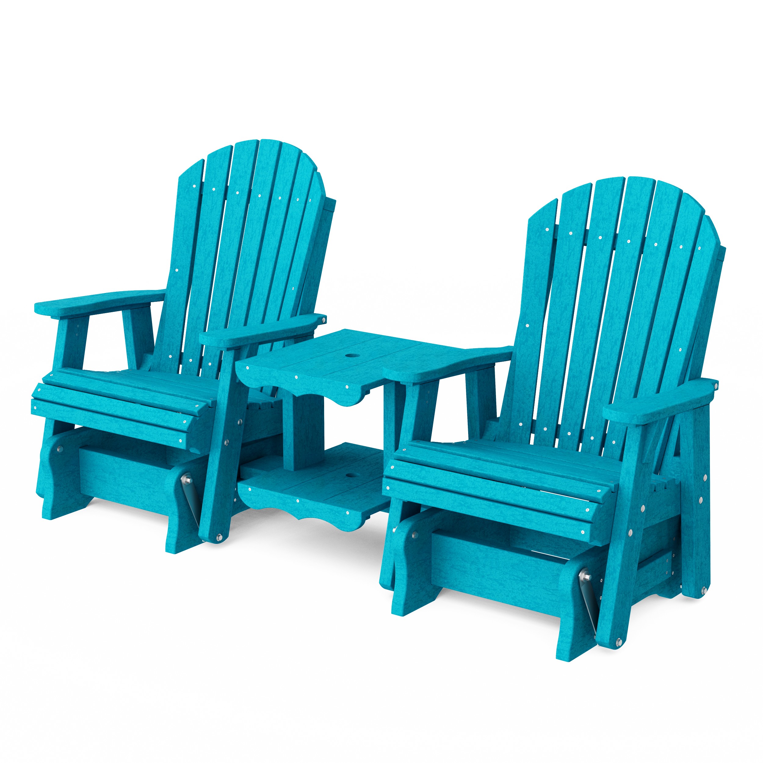 Heritage Adirondack Glider Chair Set with Center Table
