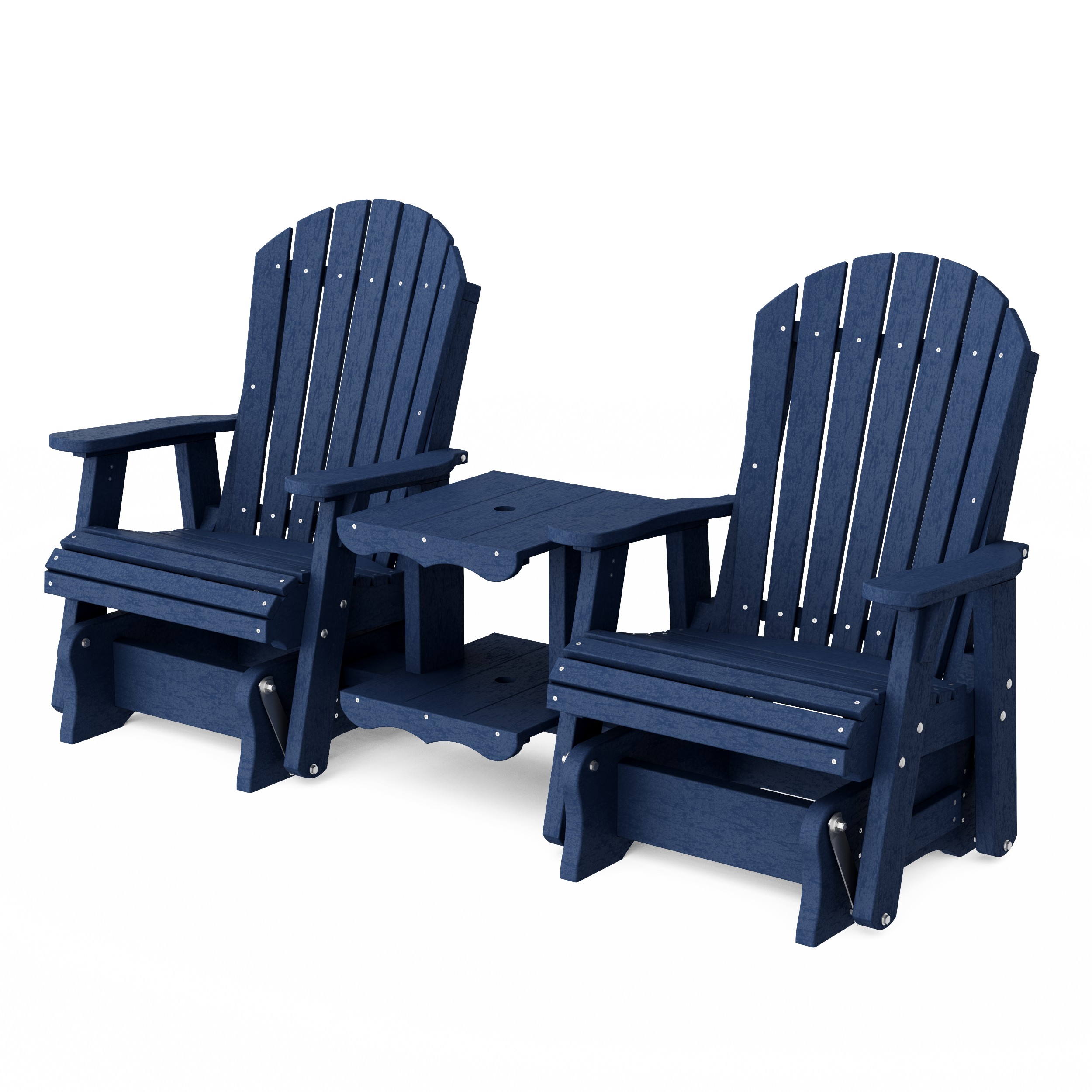 Heritage Adirondack Glider Chair Set with Center Table