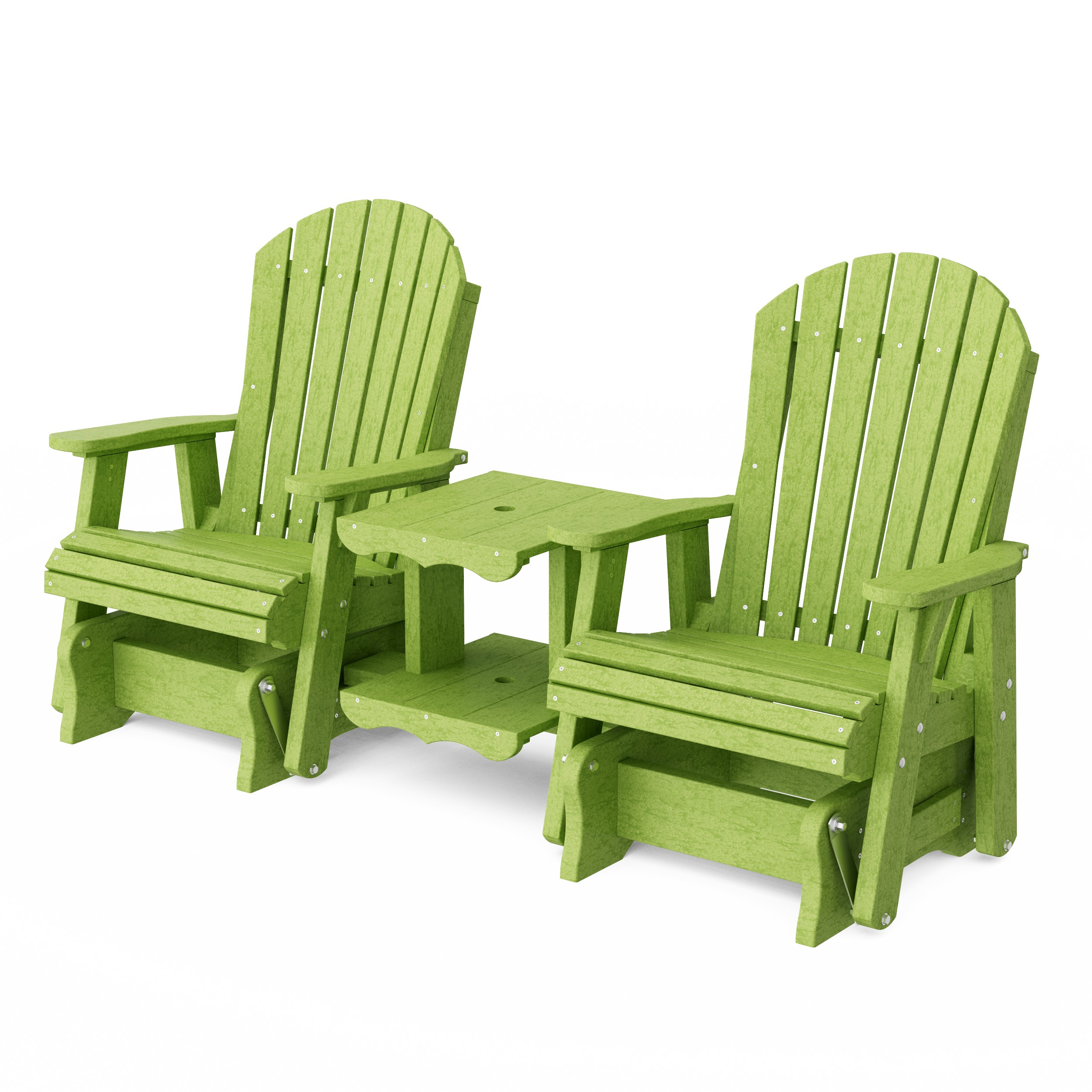 Heritage Adirondack Glider Chair Set with Center Table