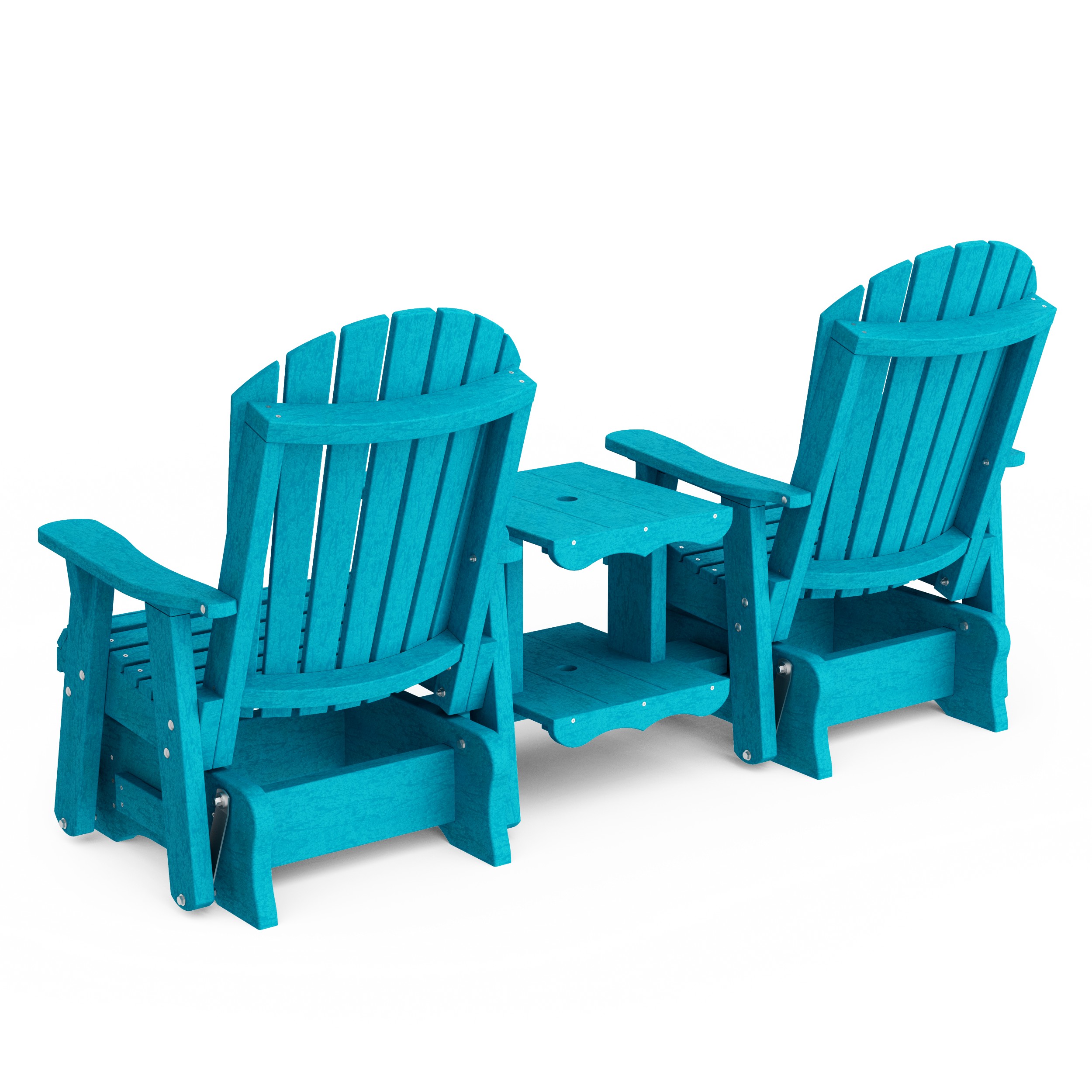 Heritage Adirondack Glider Chair Set with Center Table