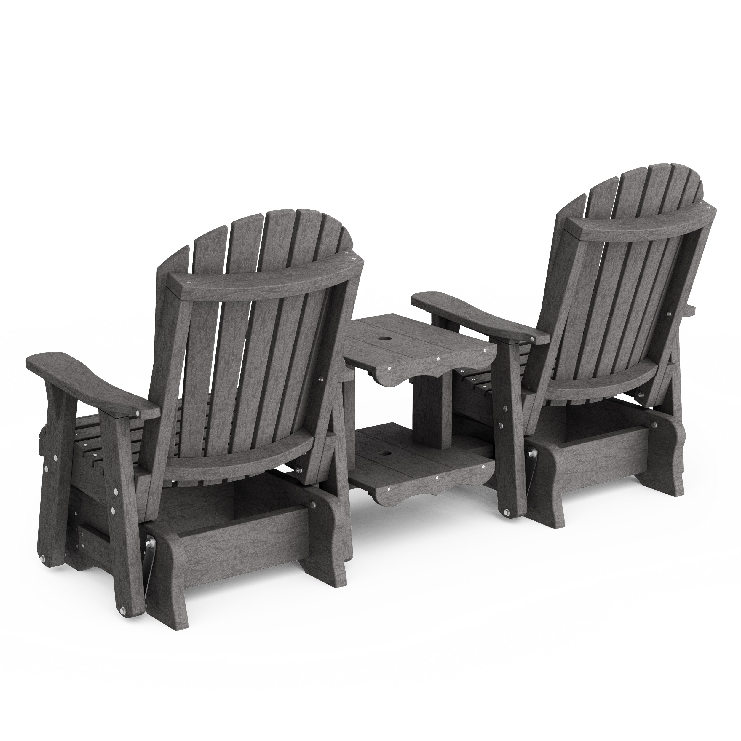 Heritage Adirondack Glider Chair Set with Center Table