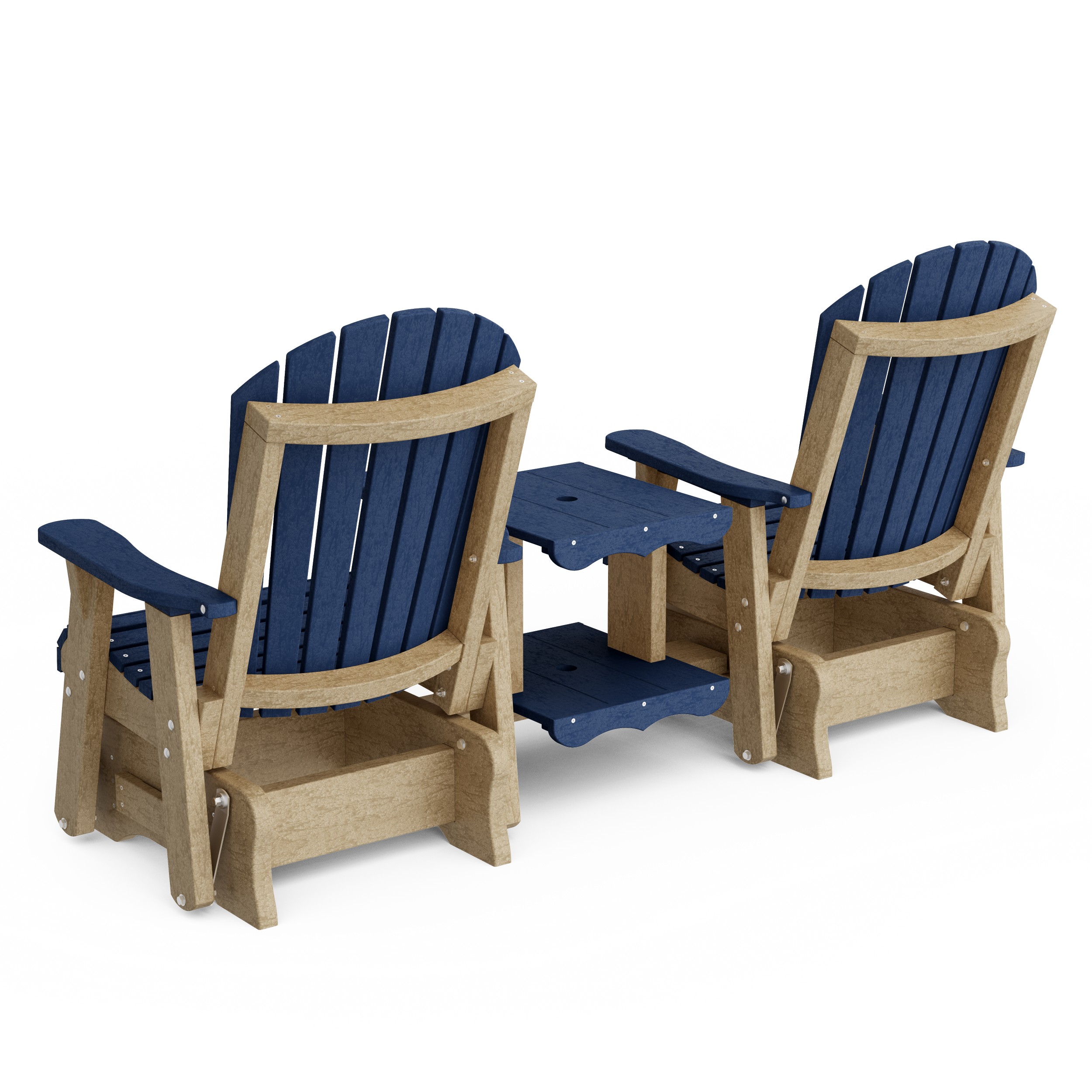 Heritage Adirondack Glider Chair Set with Center Table