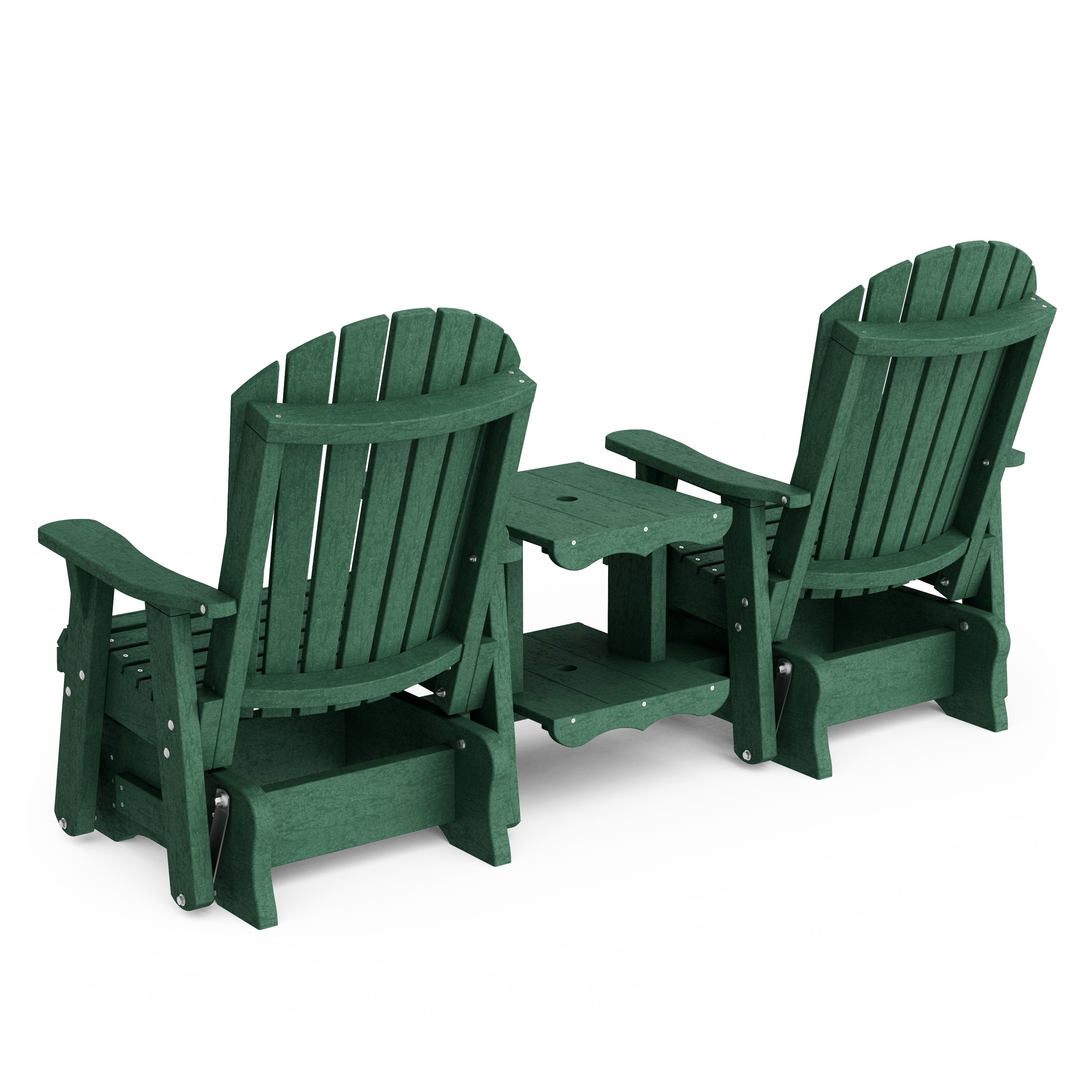 Heritage Adirondack Glider Chair Set with Center Table