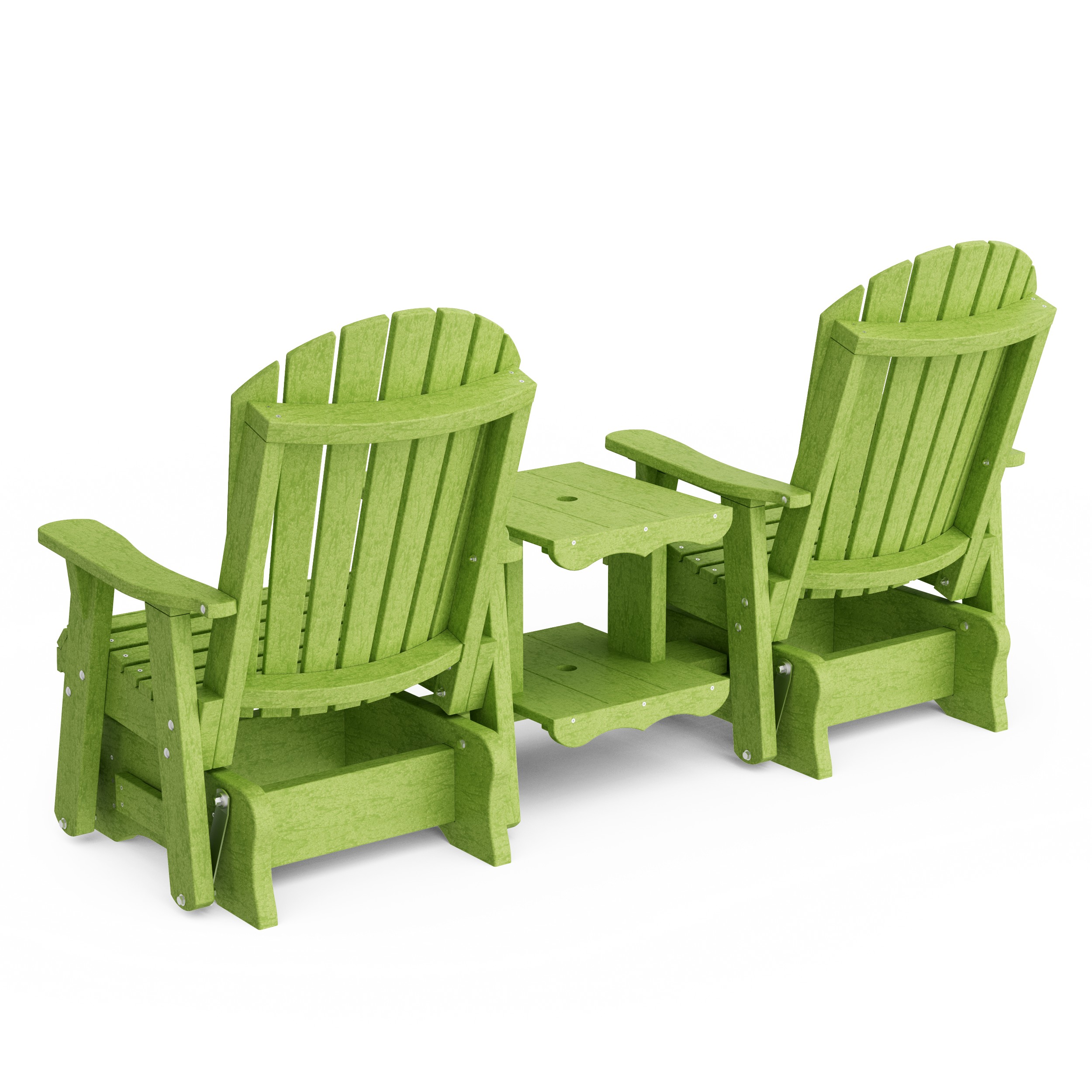 Heritage Adirondack Glider Chair Set with Center Table