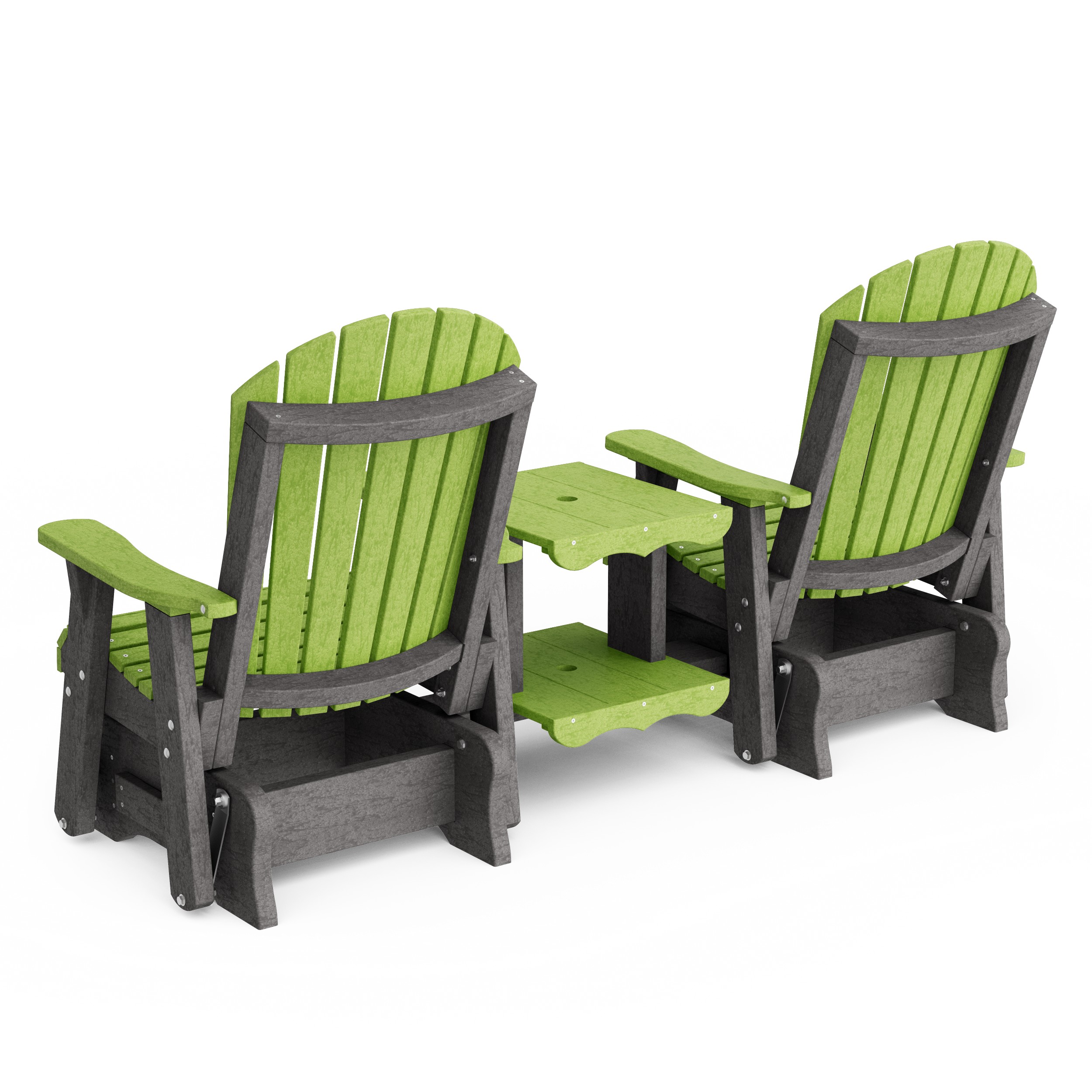 Heritage Adirondack Glider Chair Set with Center Table