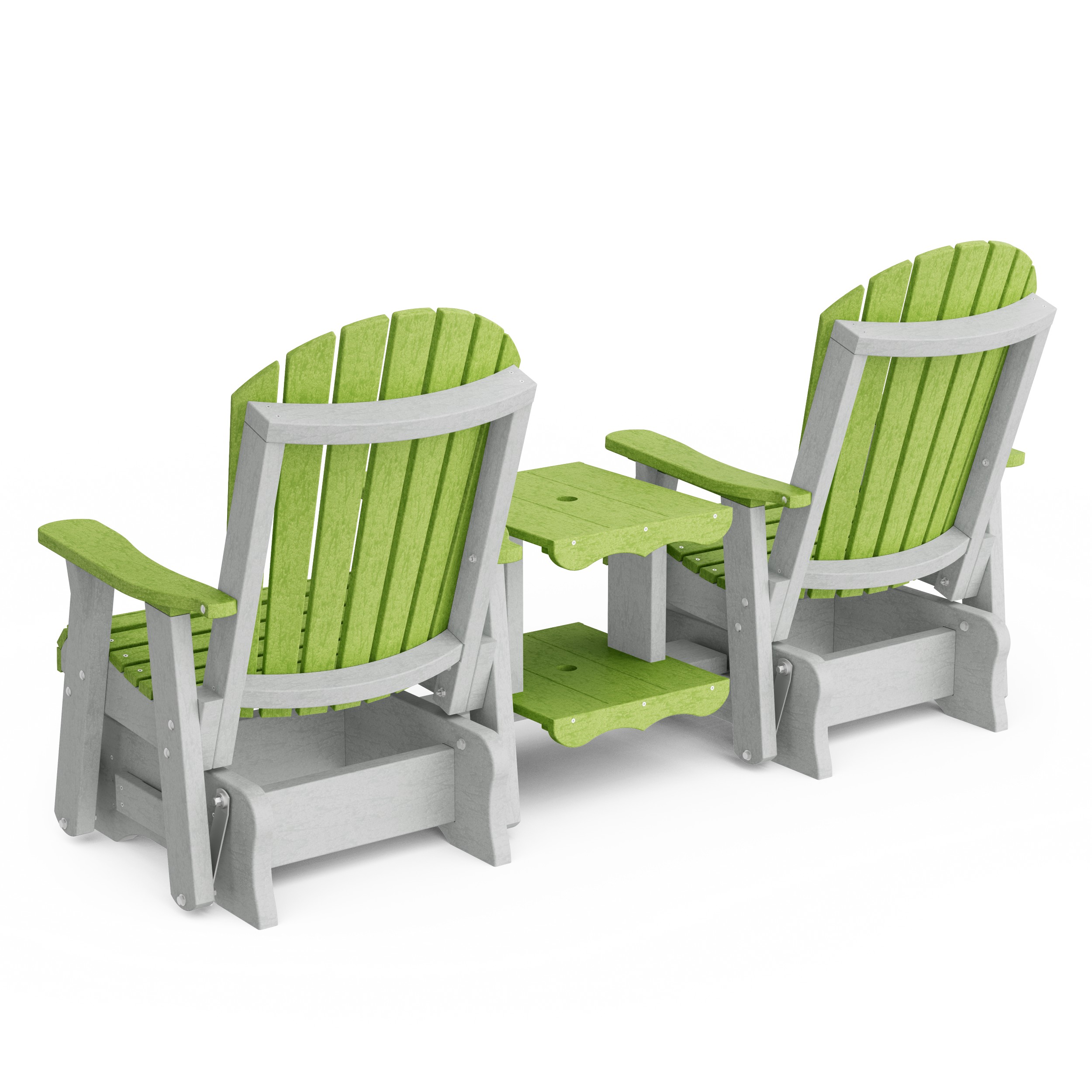 Heritage Adirondack Glider Chair Set with Center Table